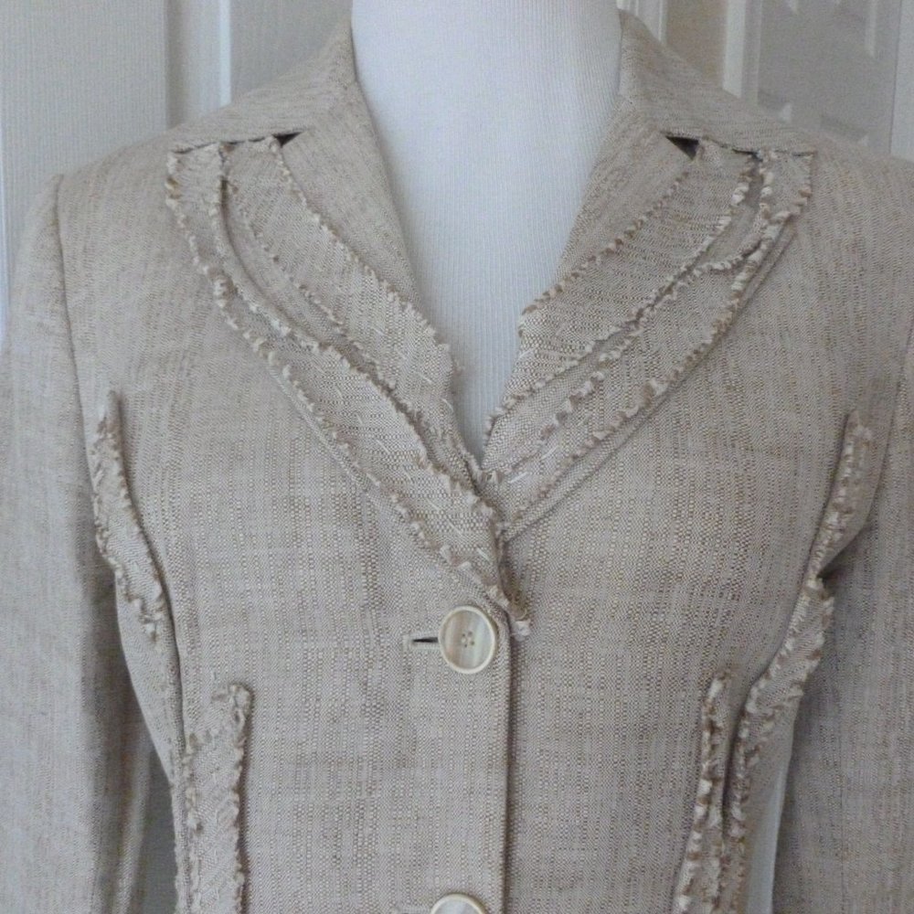 Carolina Herrera Cotton and Linen Blazer - Picture 6 of 11